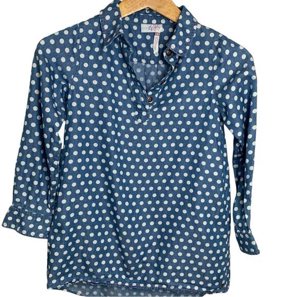 Matilda Jane Top Girl's Size 8 Polka Dot Believe From The Heart Tunic 24446T - Picture 1 of 6